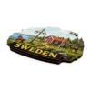 Magnet Trä Röd Stuga Sweden
