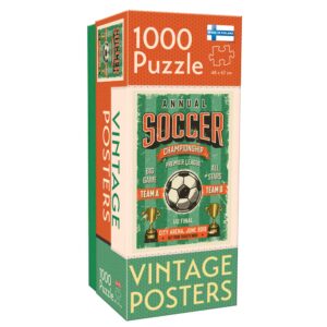 Pussel Fotboll Vintage Posters 1000 bitar