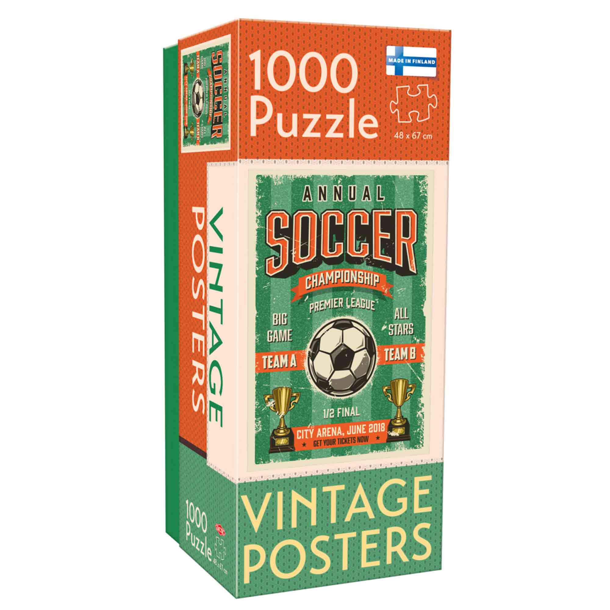 Pussel Fotboll Vintage Posters 1000 bitar Pussel Fotboll Vintage Posters 1000 bitar