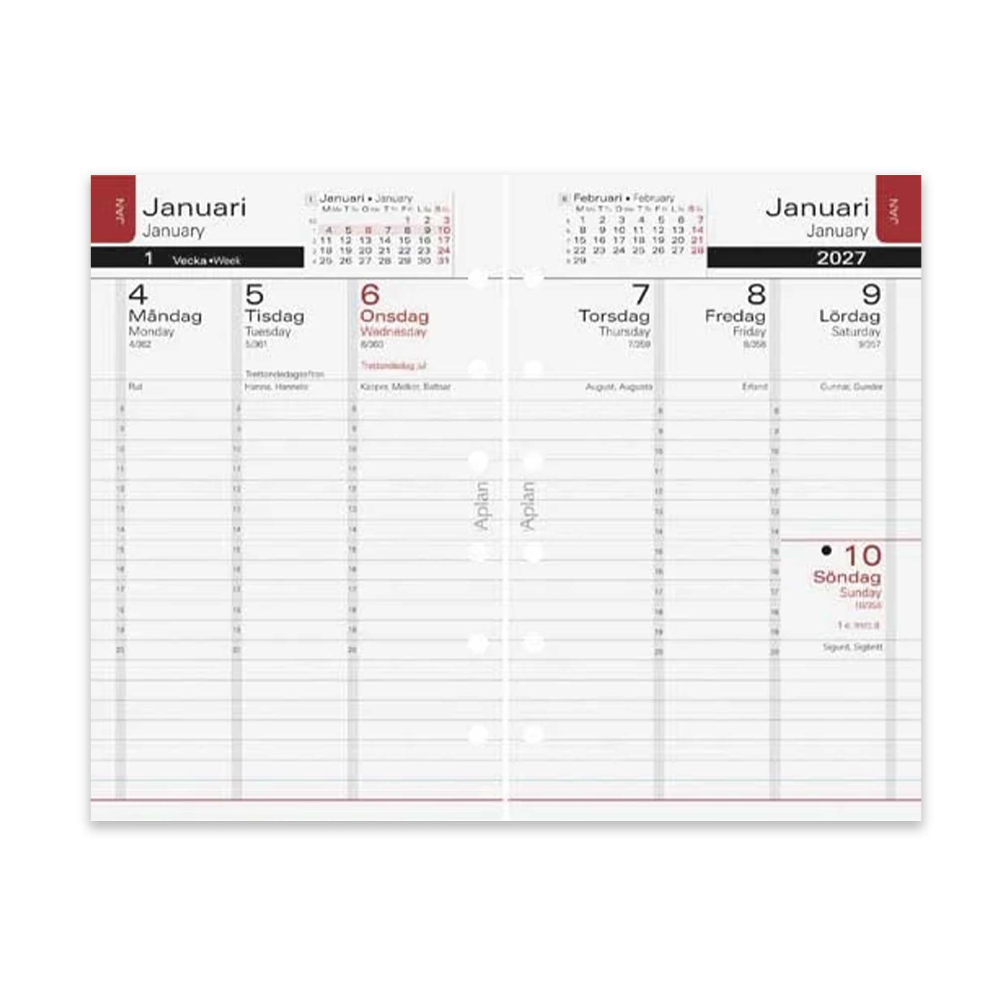 Systemkalender Aplan Pocket Executive 2026-2027 18 mån Systemkalender Aplan Pocket Executive 2026-2027 18 mån