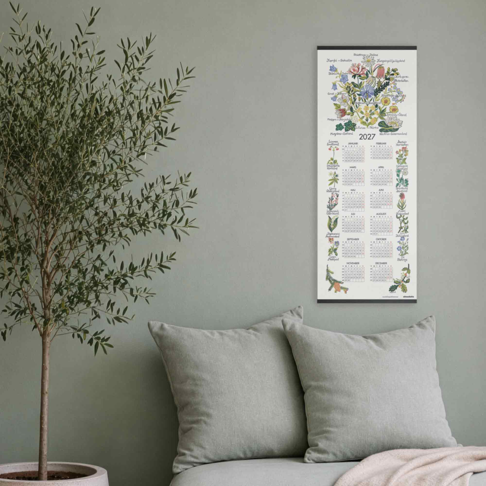 Tygkalender Landskapsblommor 2027 Almedahls
