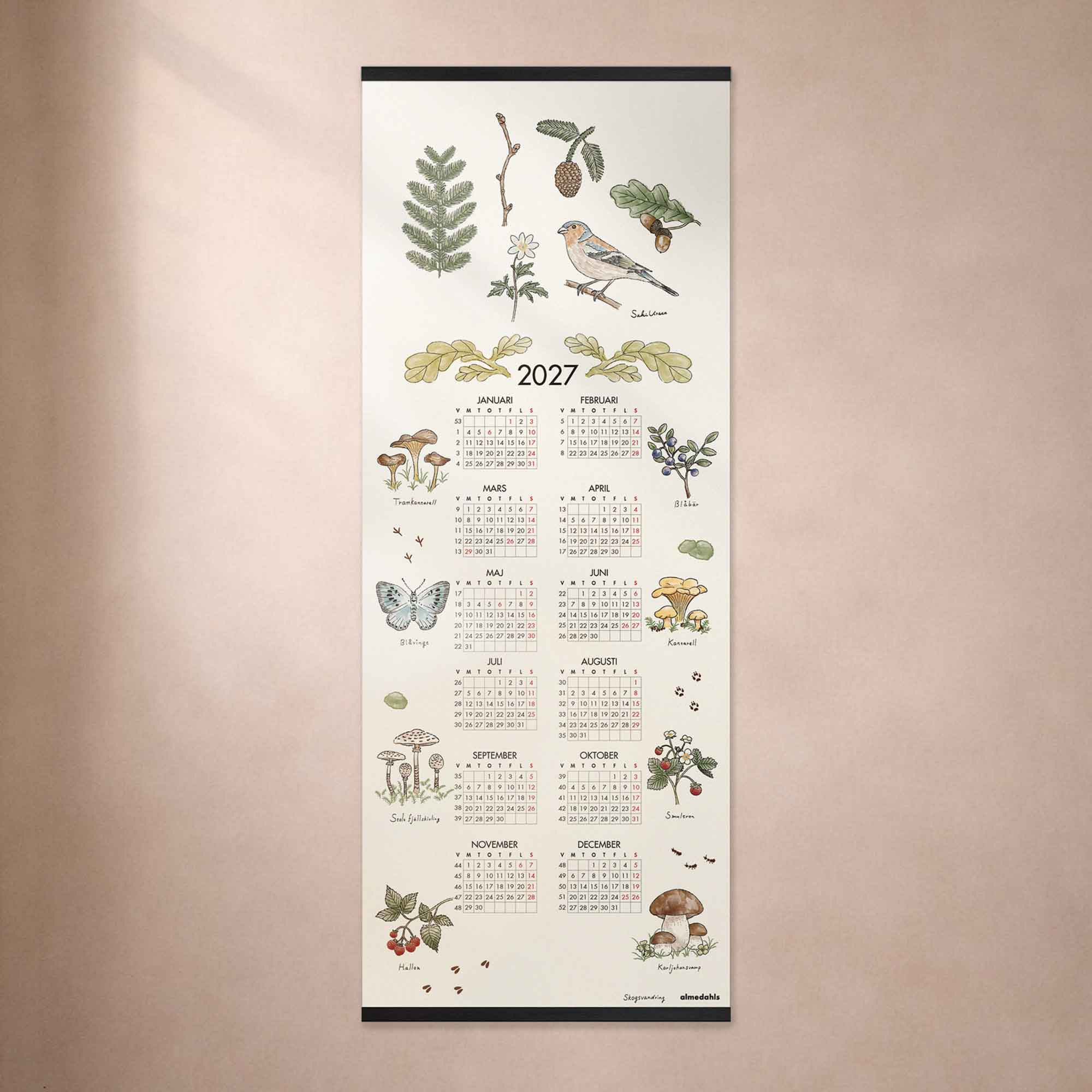 Tygkalender Skogsvandring 2027 Almedahls