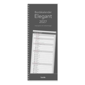 Bordskalender Elegant med spiral 2027