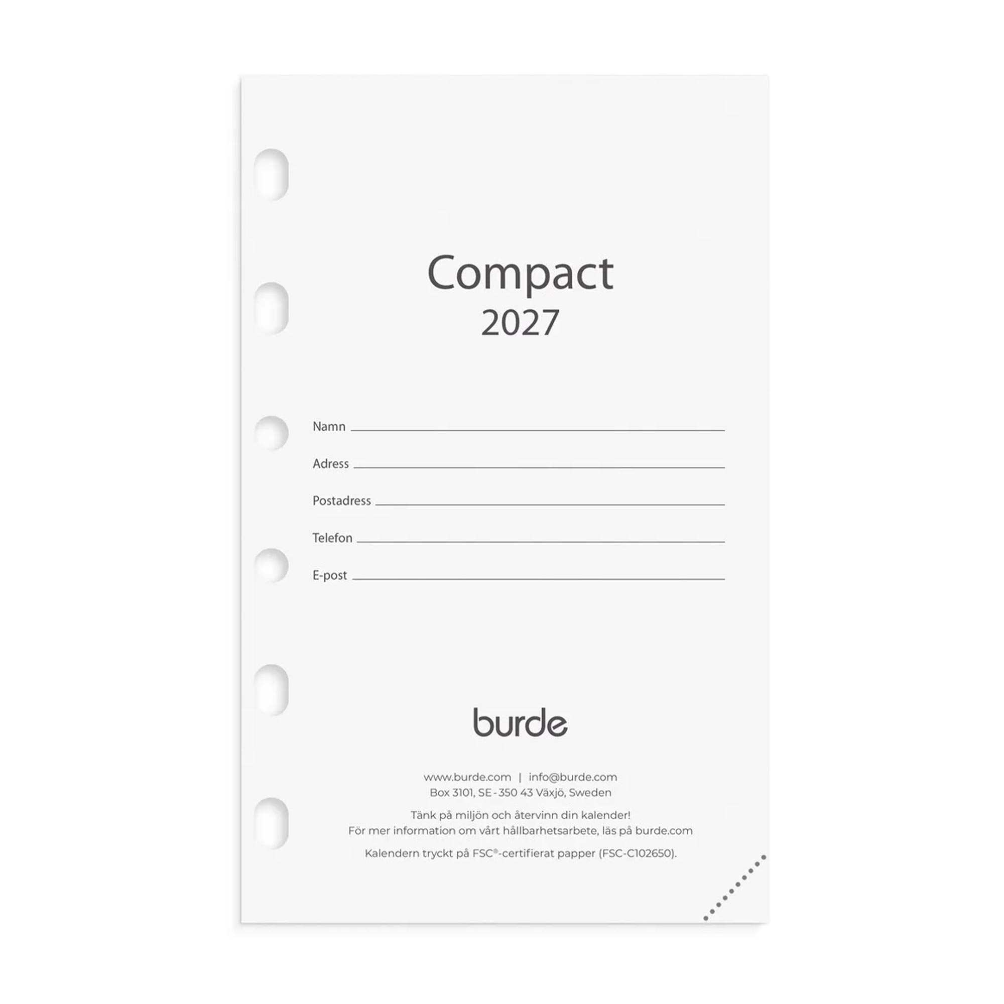 Compact kalendersats 2027