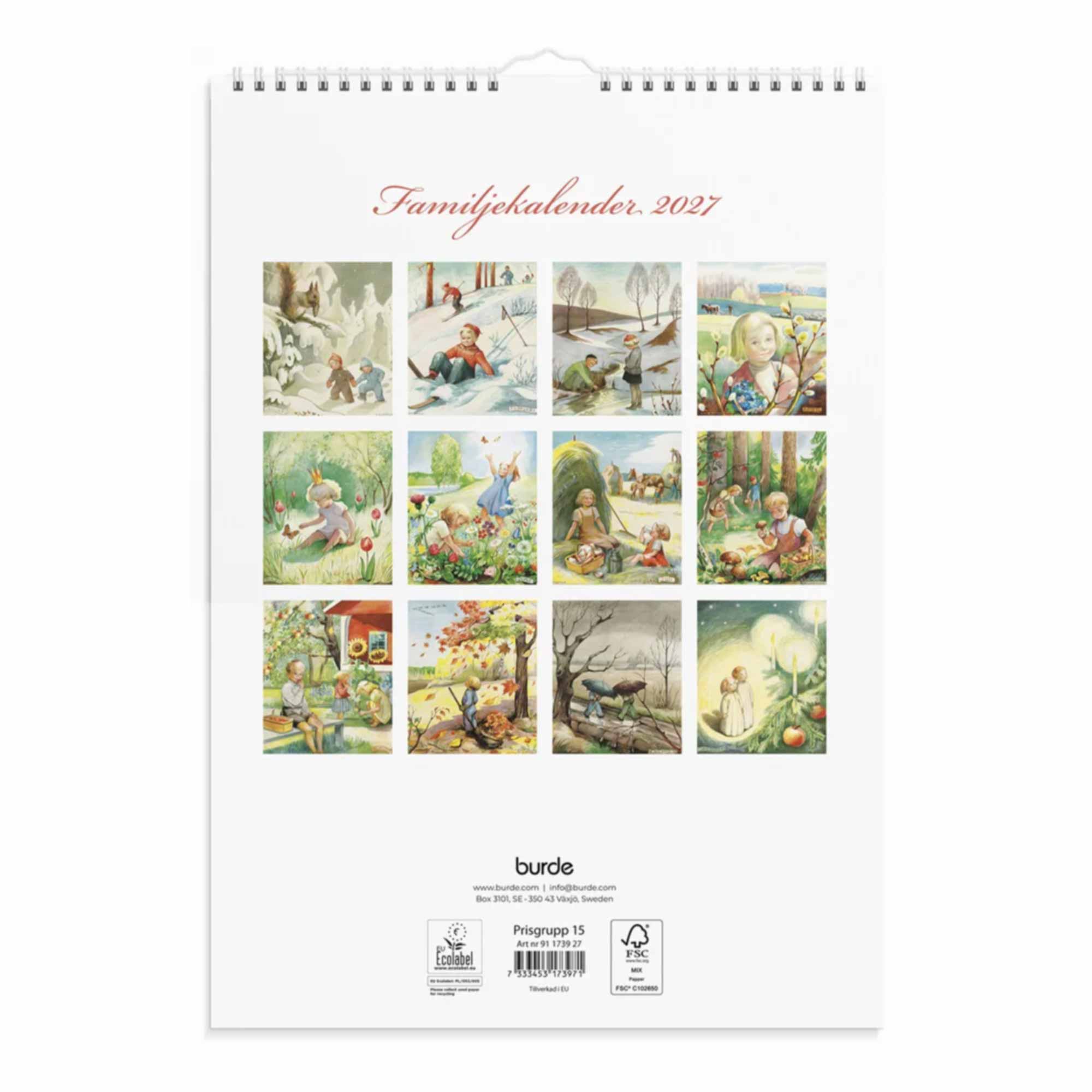 Familjekalender Kerstin Frykstrand 2027
