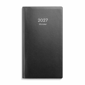 Fickkalender Minister svart plast 2027