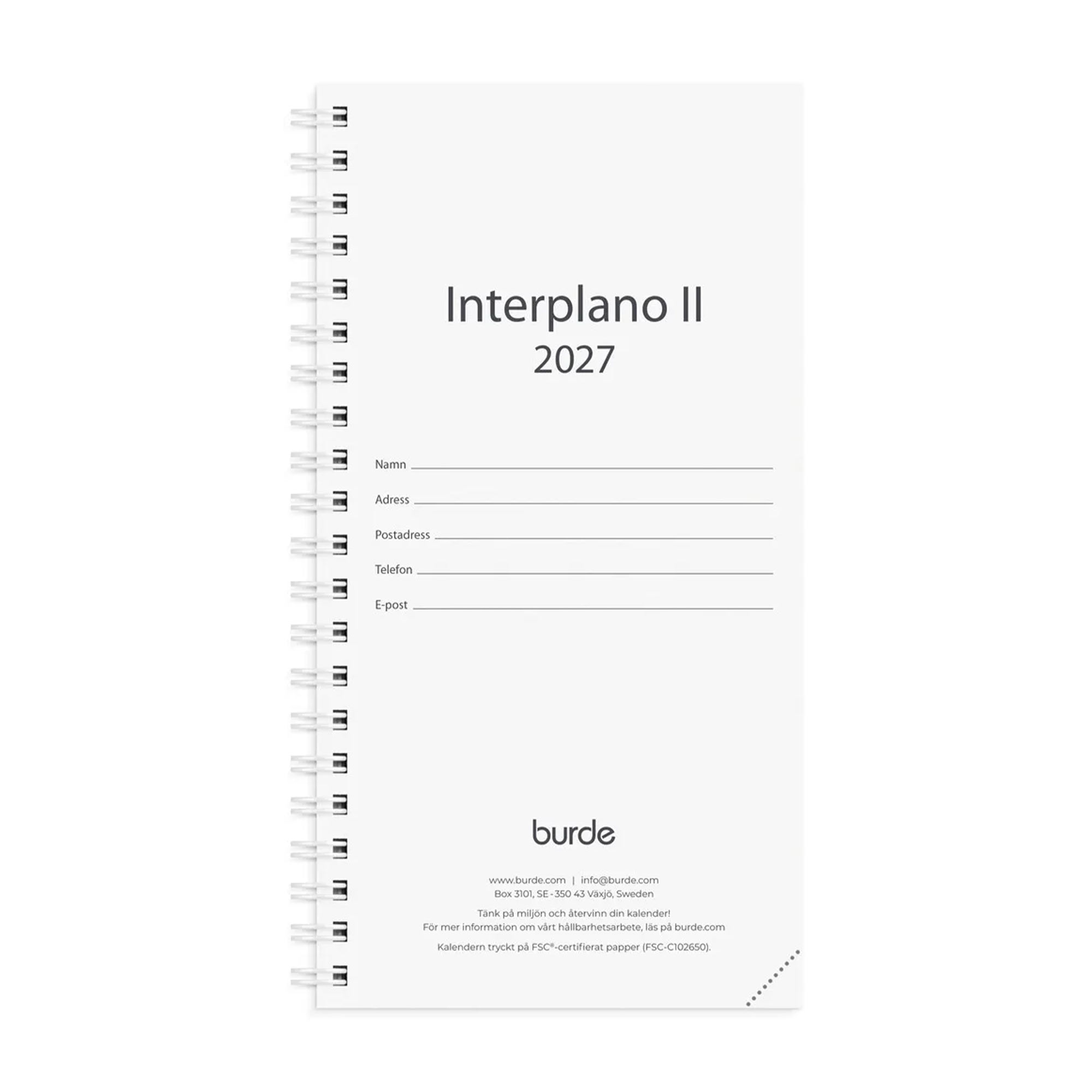 Interplano II kalenderrefill 2027 Interplano II kalenderrefill 2027