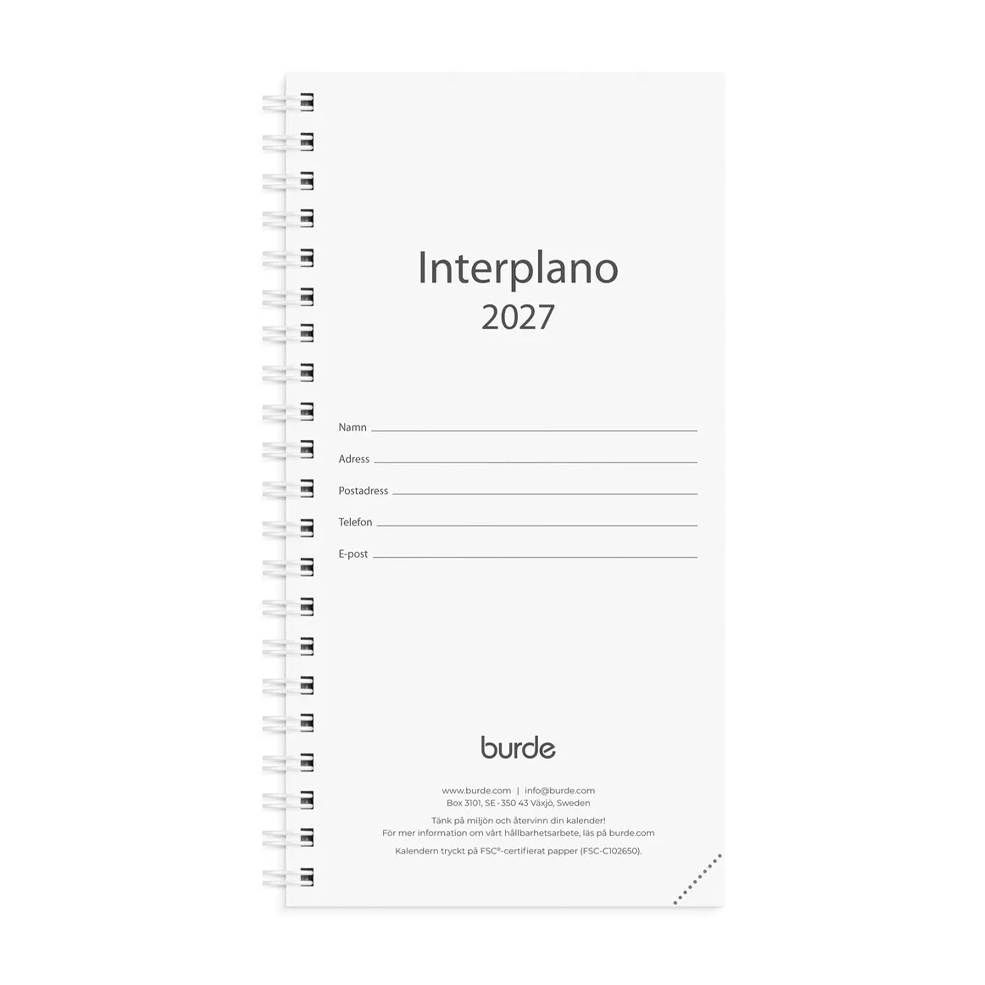 Interplano kalenderrefill 2027