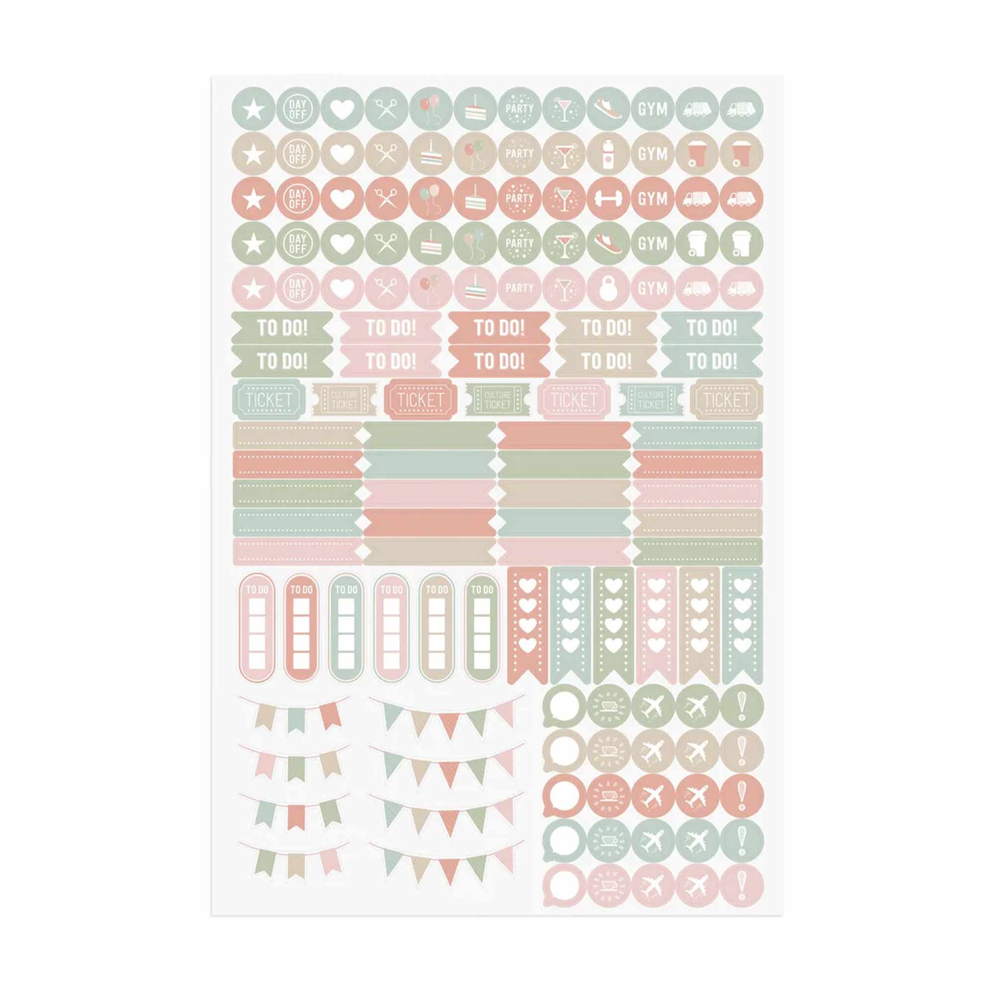 Kalender 2027 Doodle, medföljande stickers