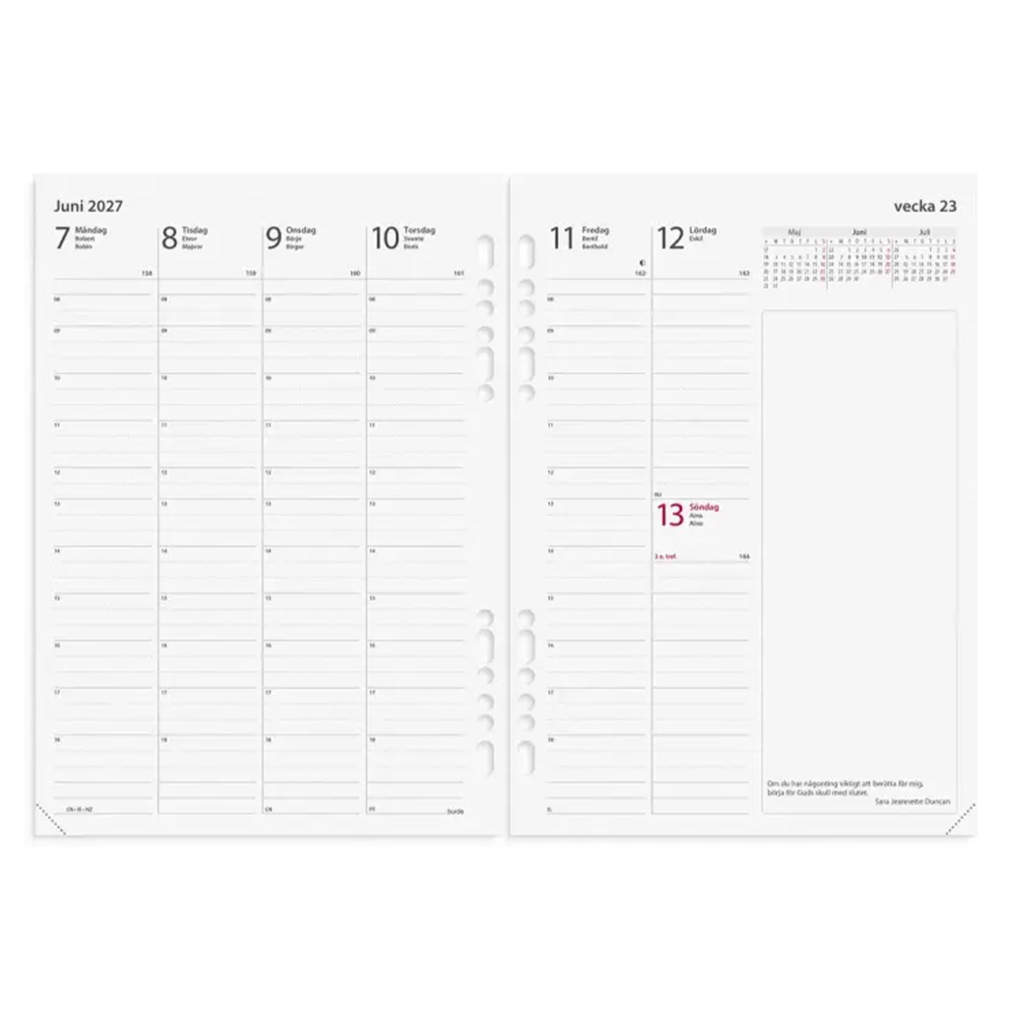 Kalender Business grundsats 2027