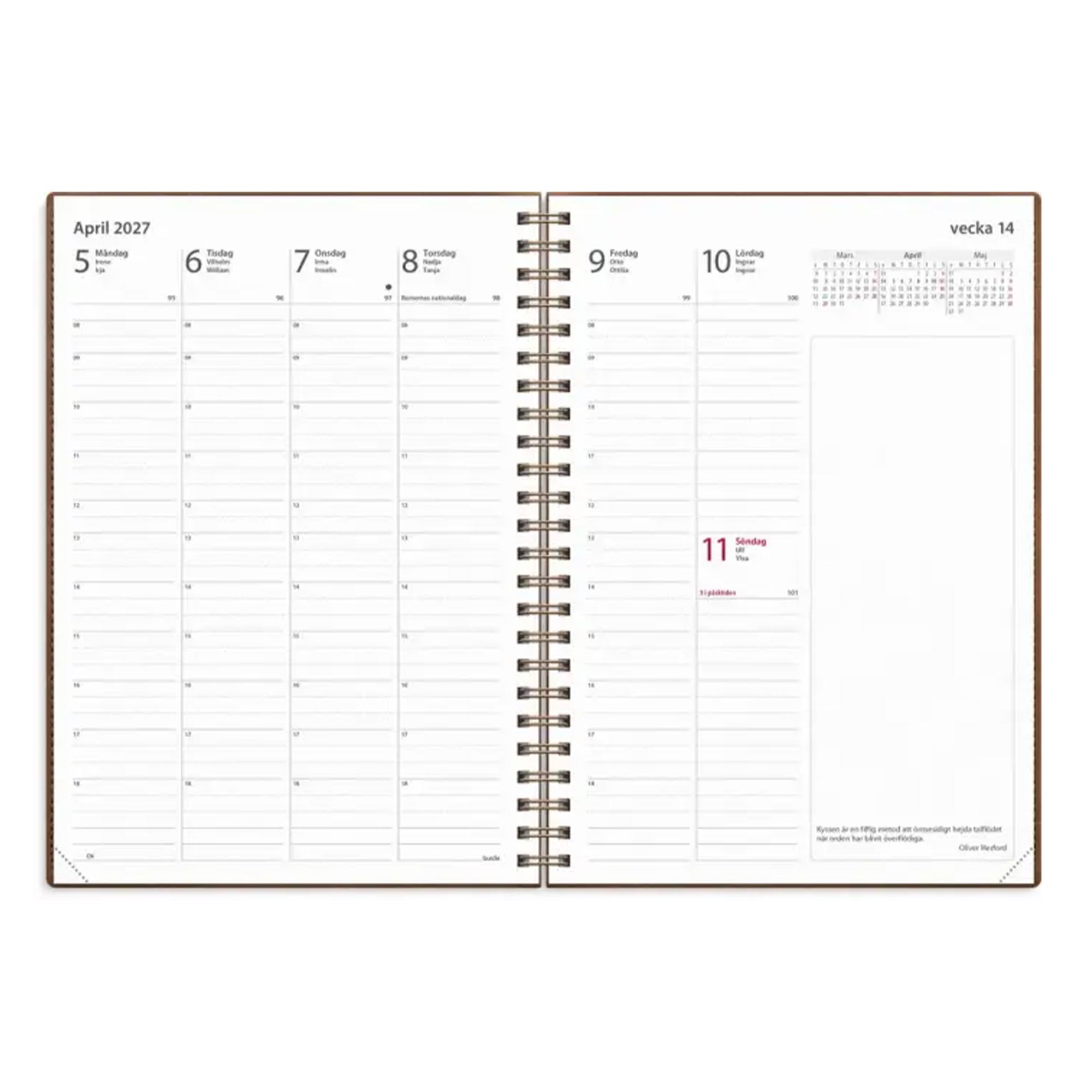 Kalender Business Twist brun 2027