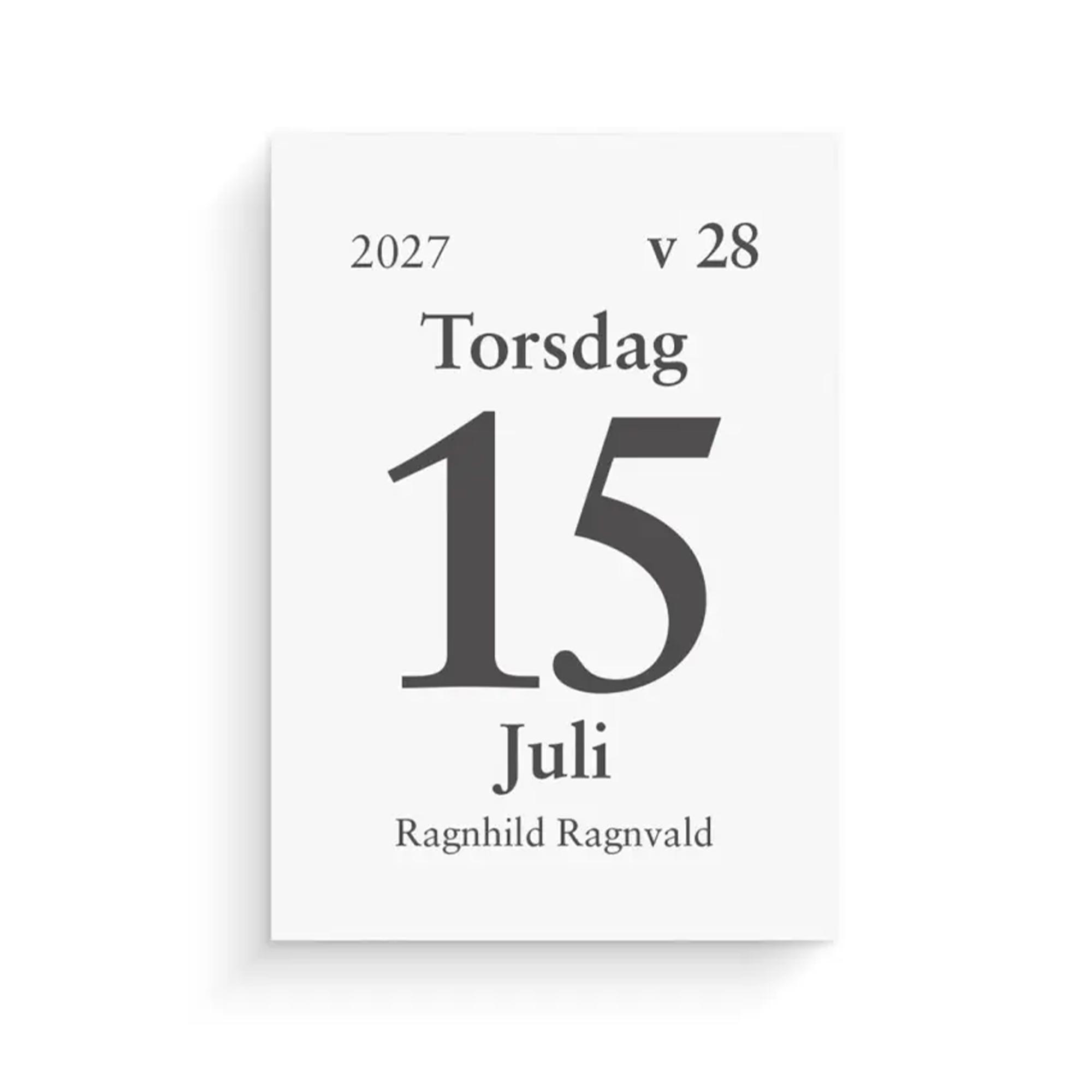 Kalender Dagblock 44x63 mm 2027 Kalender Dagblock 44x63 mm 2027