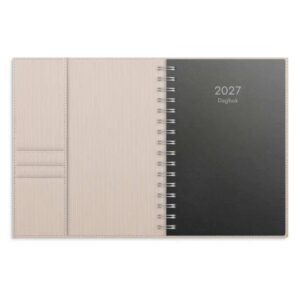 Kalender Dagbok beige konstläder 2027