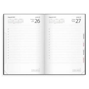 Kalender Dagbok svart konstläder 2027