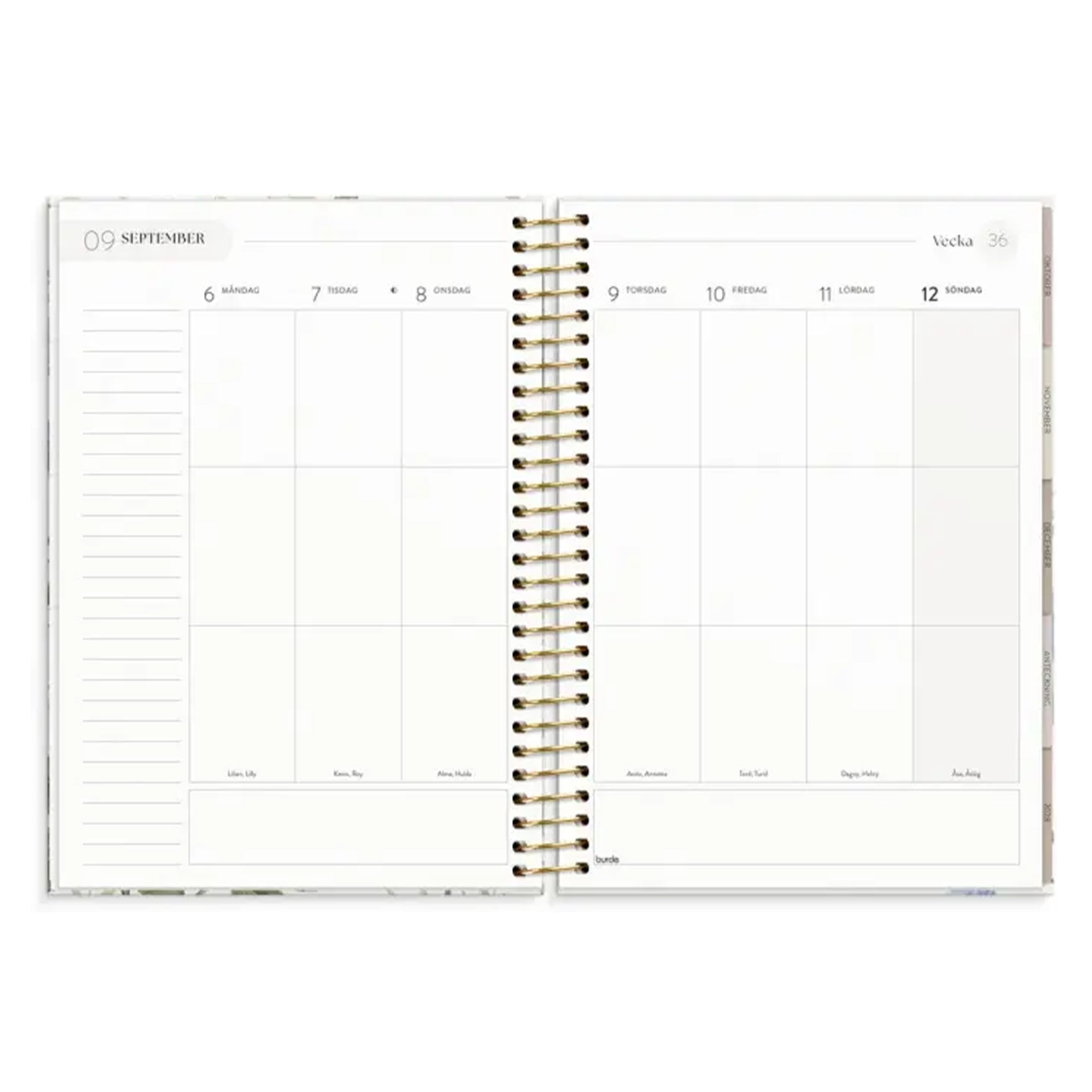 Kalender Life Organizer blommor 2027