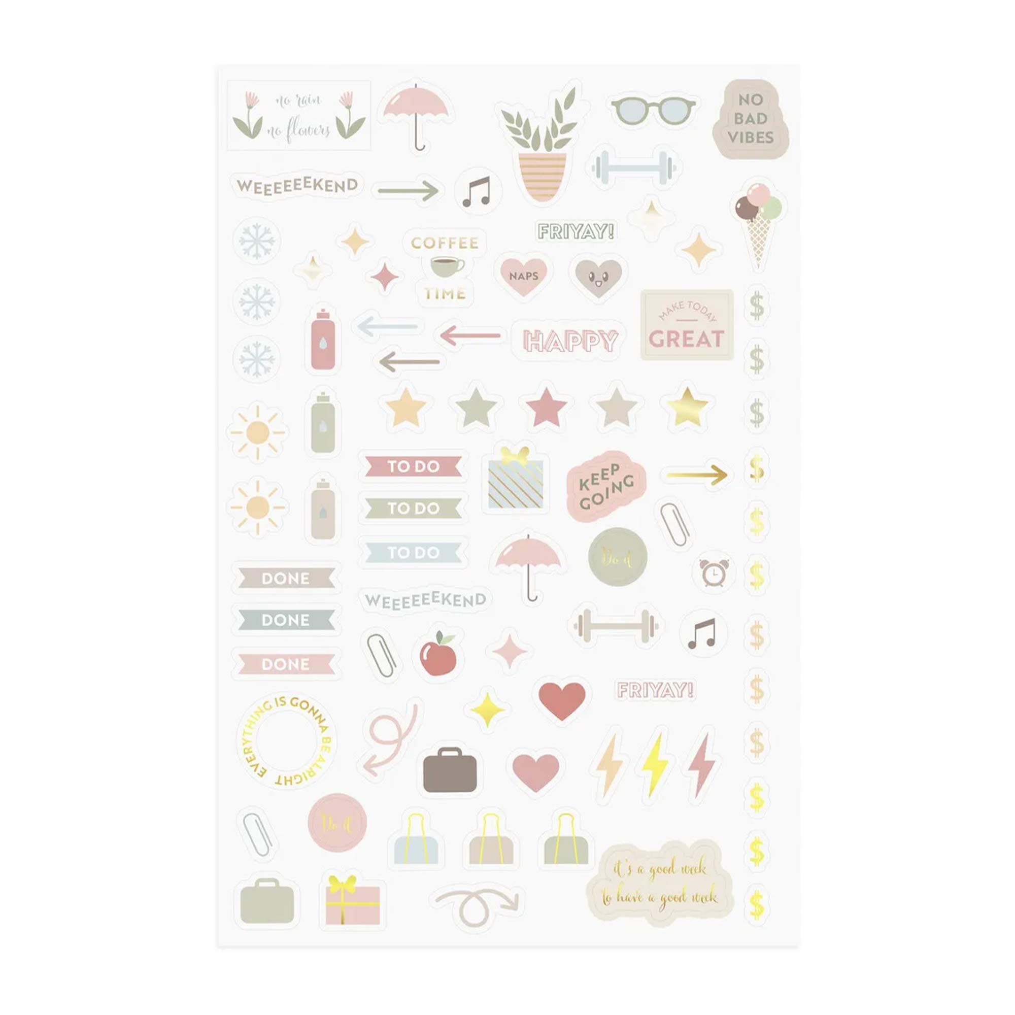 Kalender Life Organizer blommor 2027, tillhörande stickers