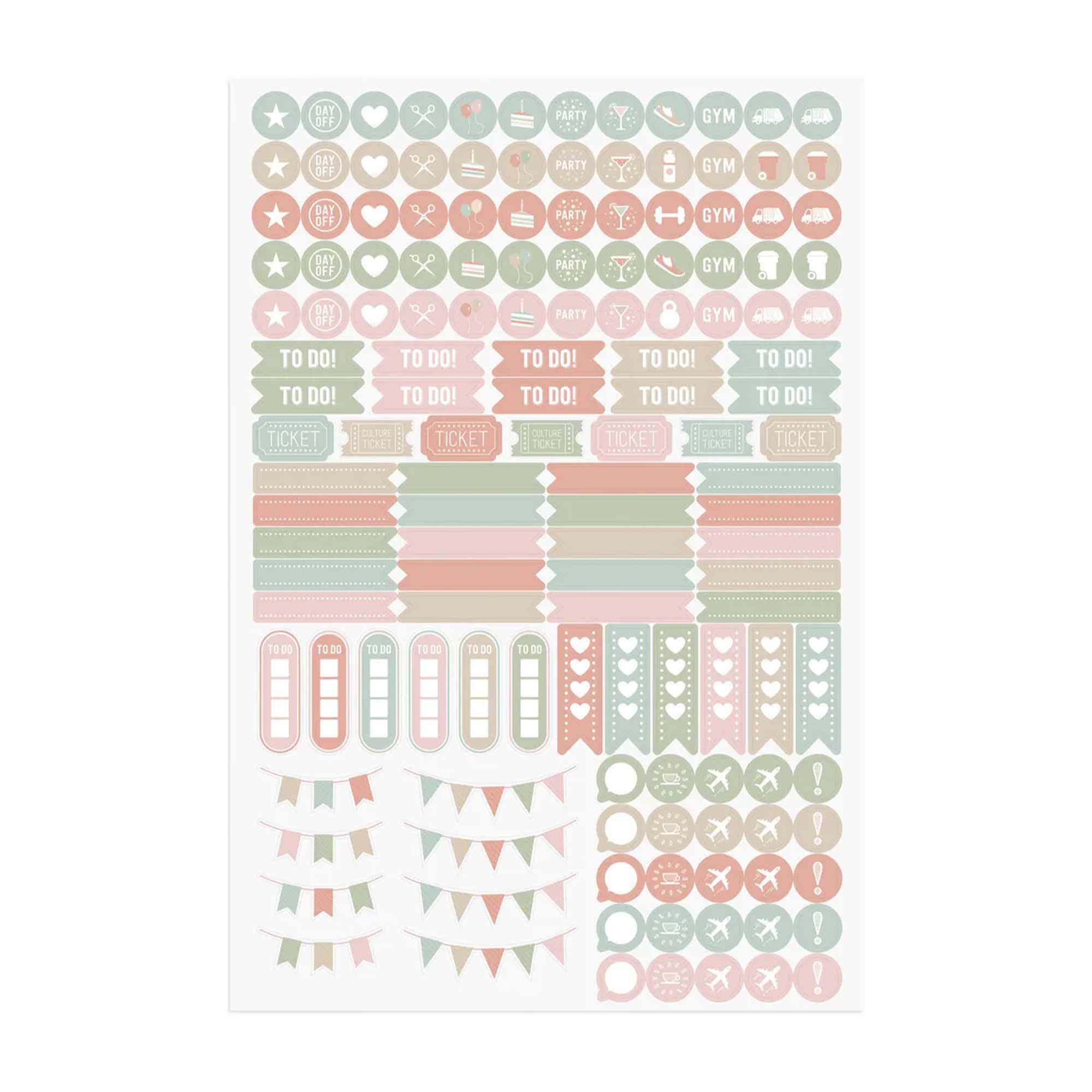Kalender Life Planner 2027 Essentials A5, stickers