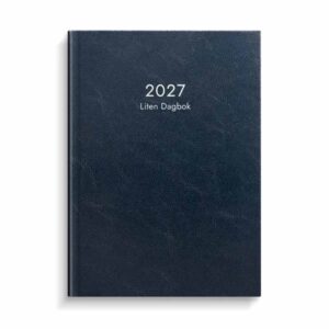 Kalender Liten Dagbok blått konstläder 2027