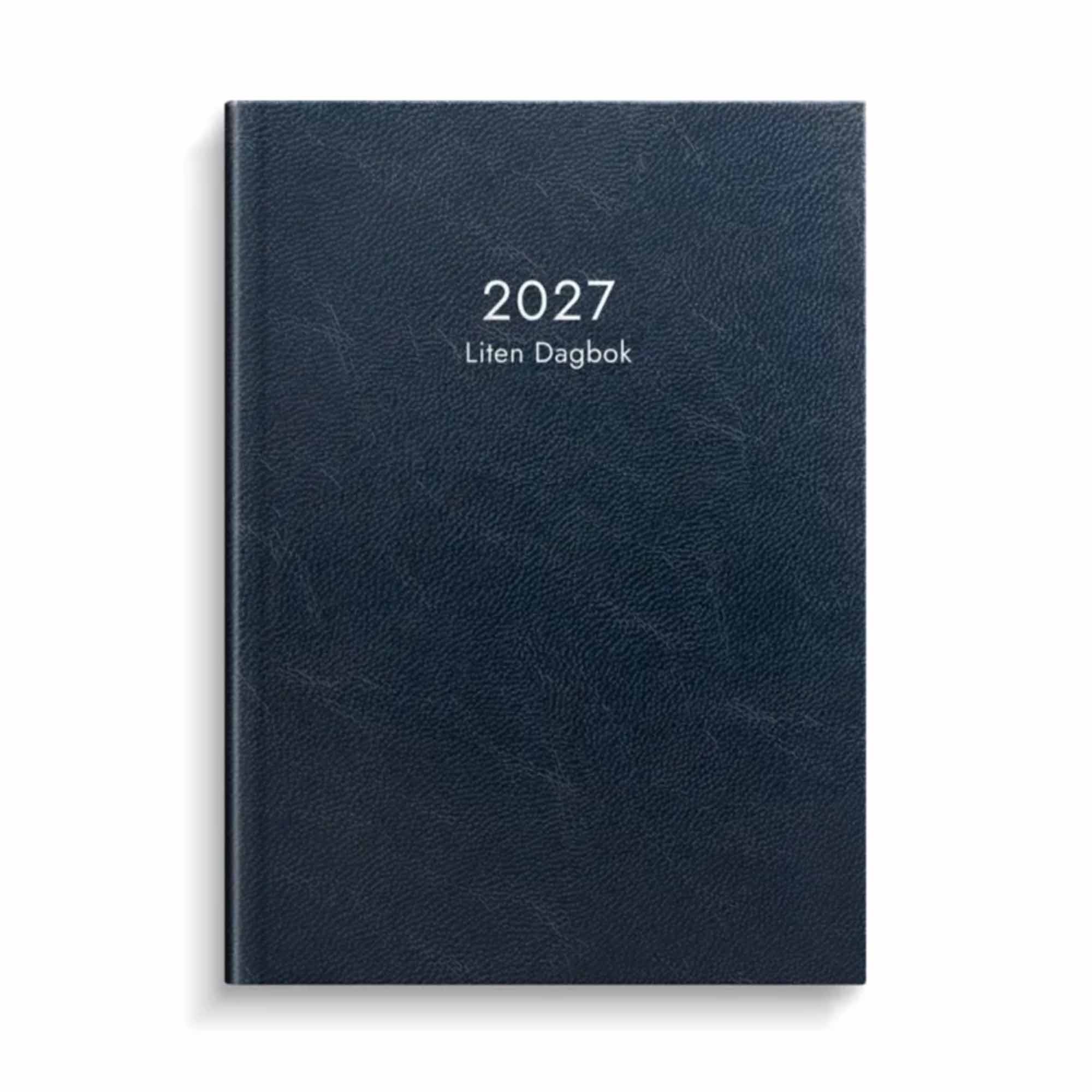 Kalender Liten Dagbok blått konstläder 2027 Kalender Liten Dagbok blått konstläder 2027