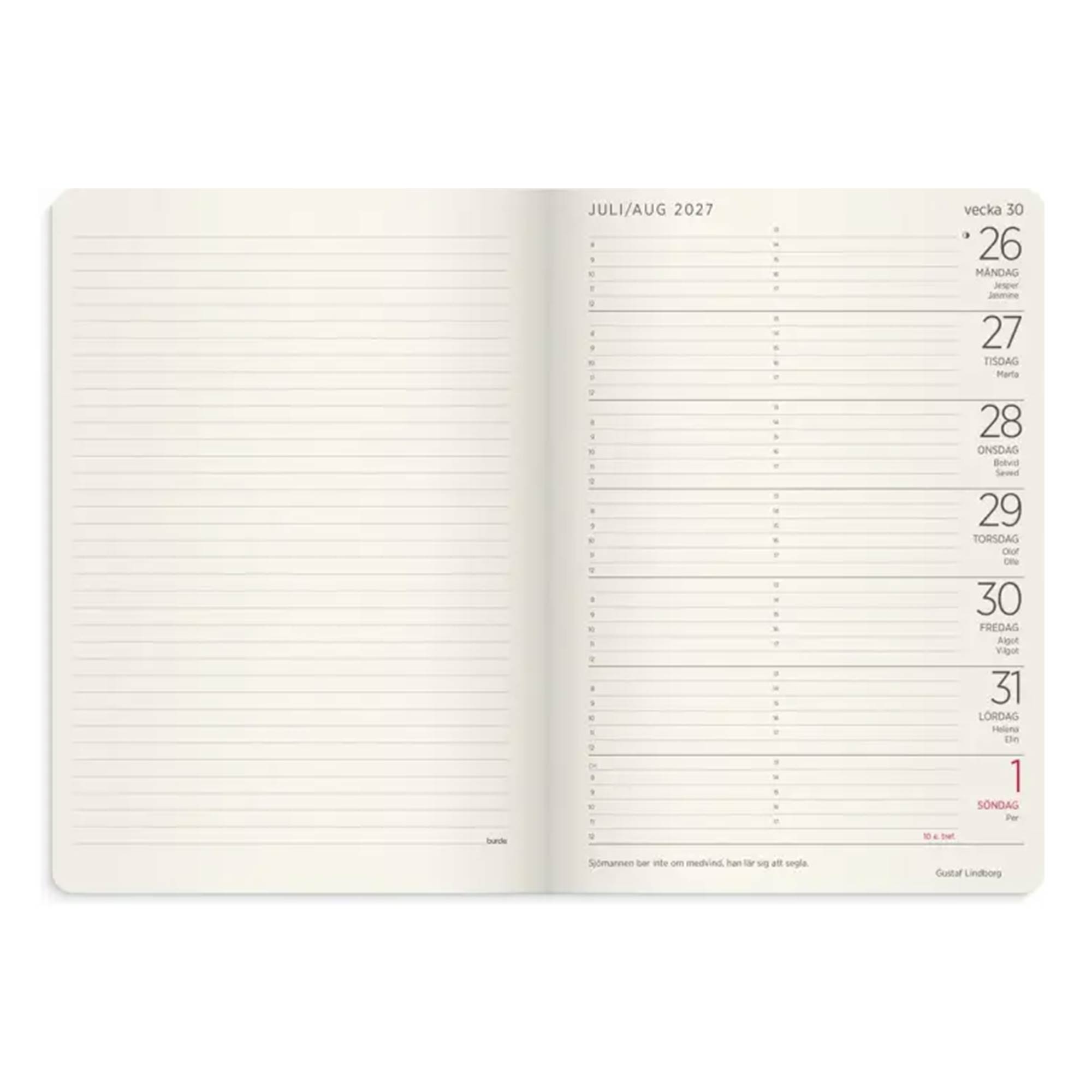 Kalender Stor Veckokalender Forma Deluxe brun 2027