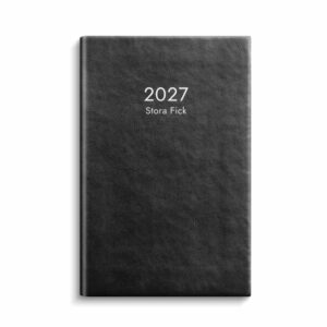 Kalender Stora Fick svart konstläder 2027