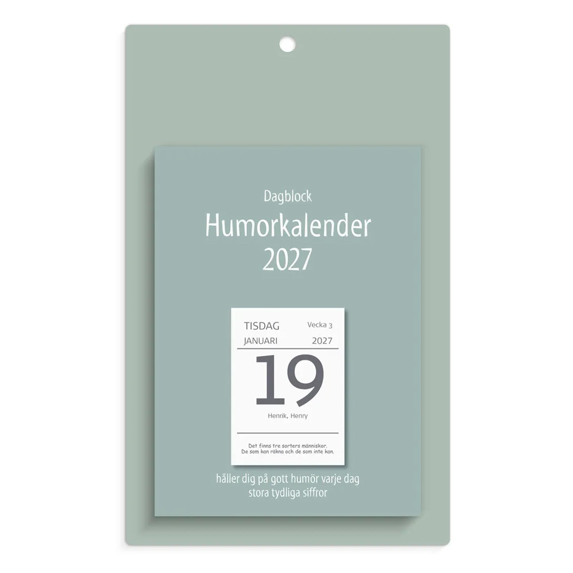 Kalender Väggplån med dagblock Humor 2027