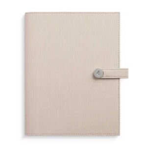 Kalender Weekly A5 beige konstläder 2027