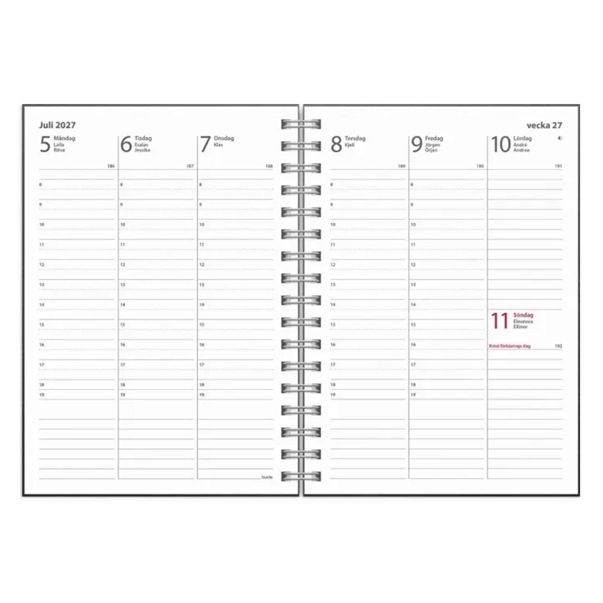 Kalender Weekly A6 Eco Line 2027