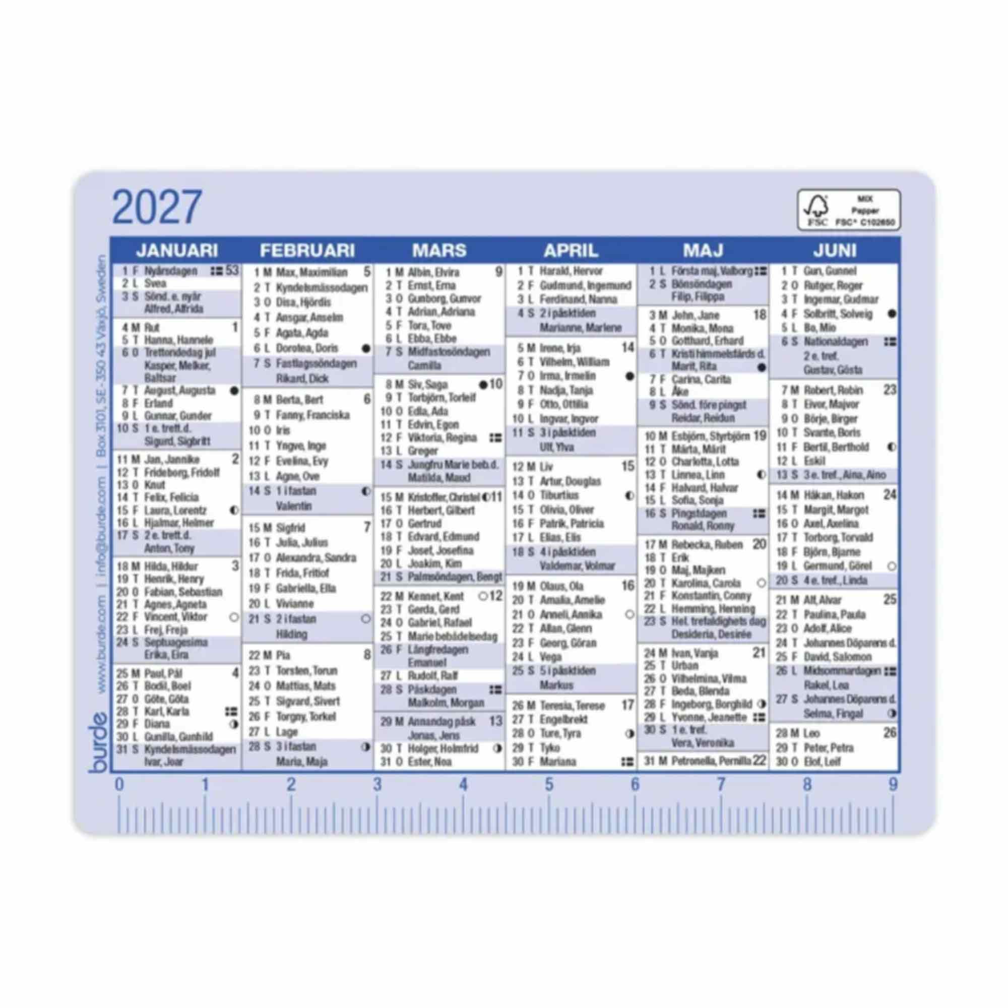 Kalenderkort 2027