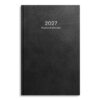 Kontorskalender svart konstläder 2027
