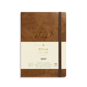Liten veckokalender Forma Deluxe brun 2027