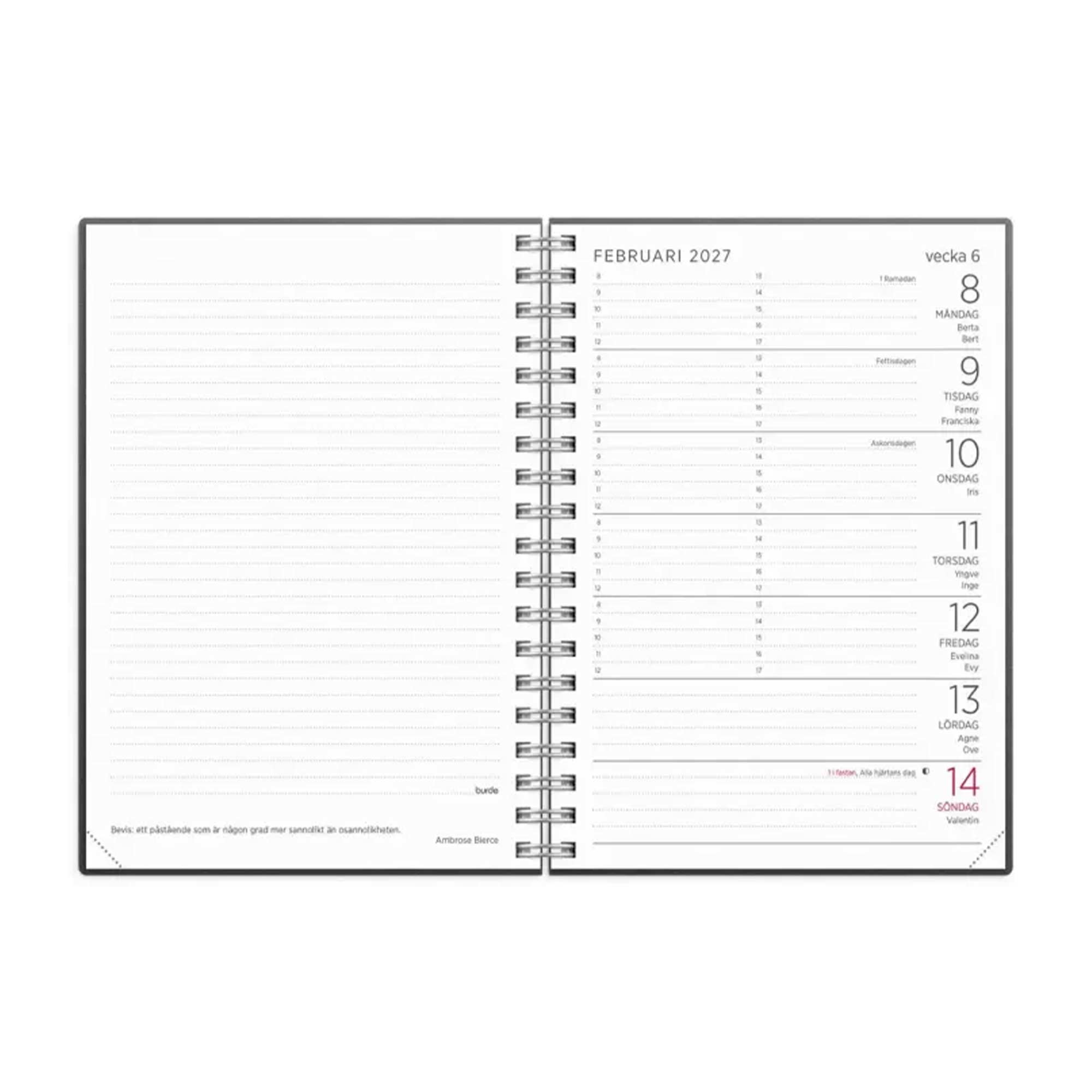 Liten Veckokalender refill 2027