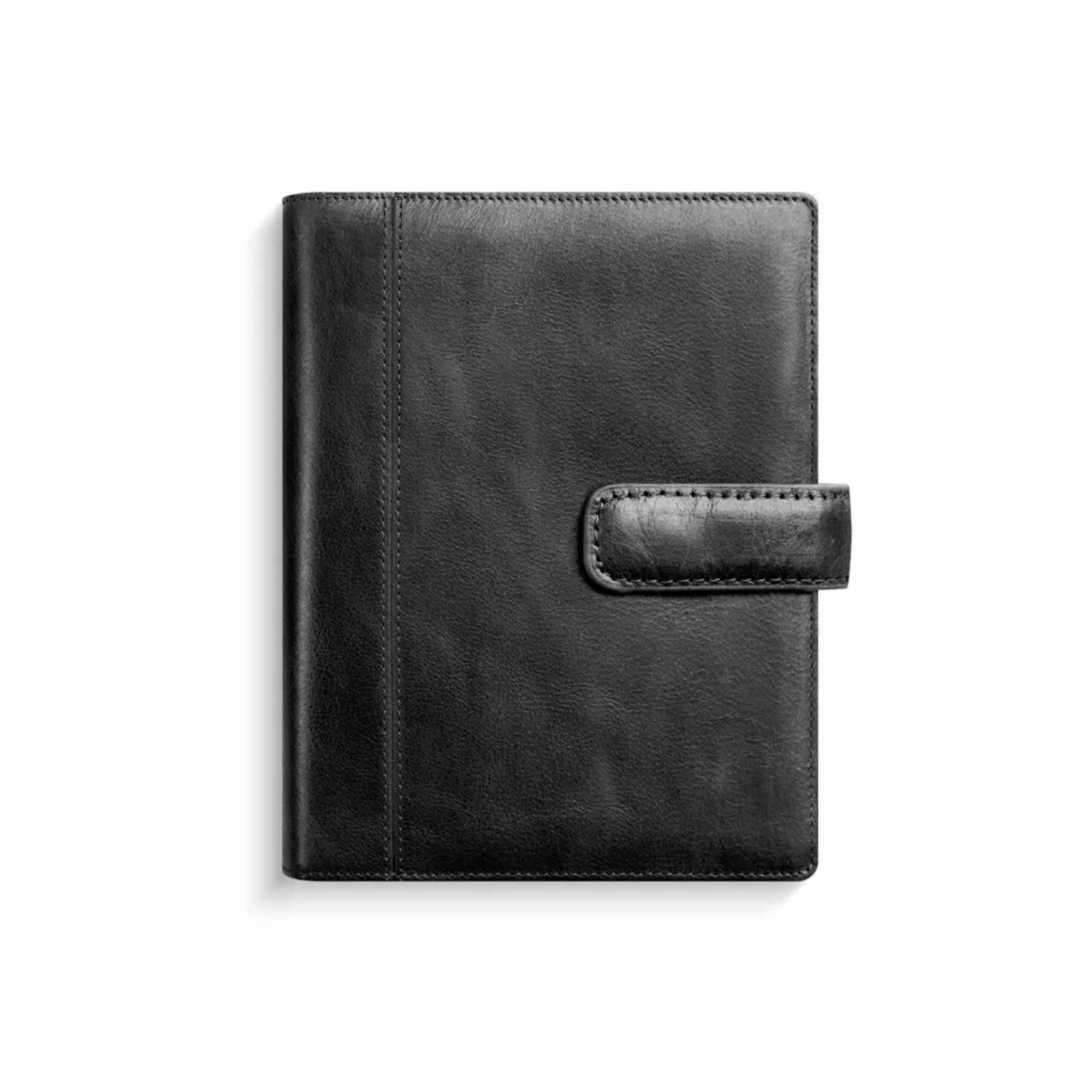 Mini Systemkalender svart skinn 2027