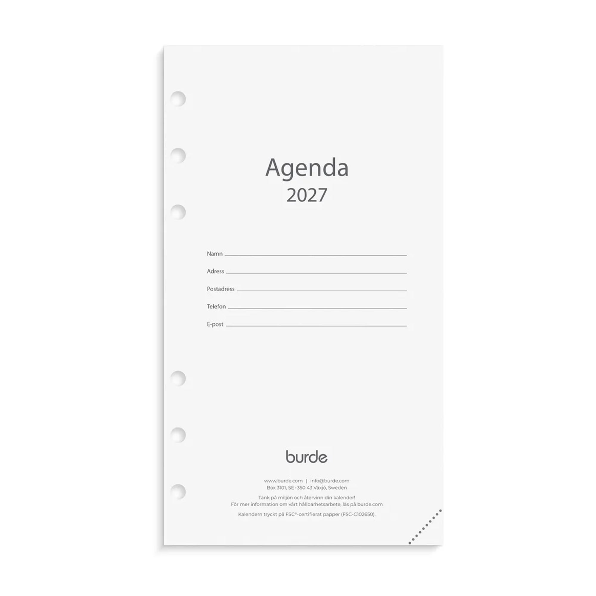 Regent kalendersats Agenda 2027