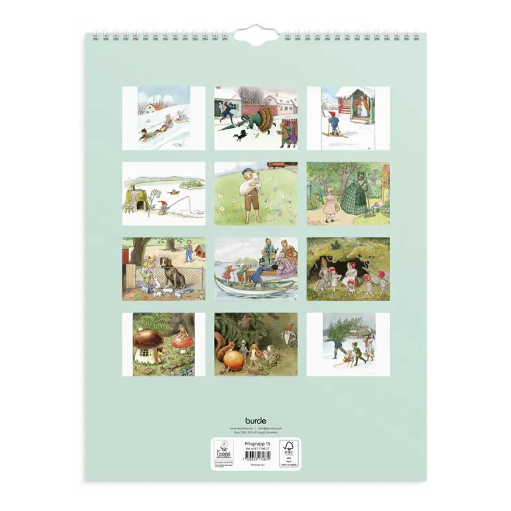 Väggkalender Elsa Beskow 2027