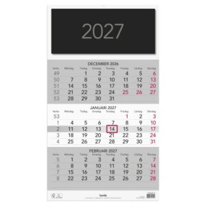Väggkalender Triplaner Elegant 2027