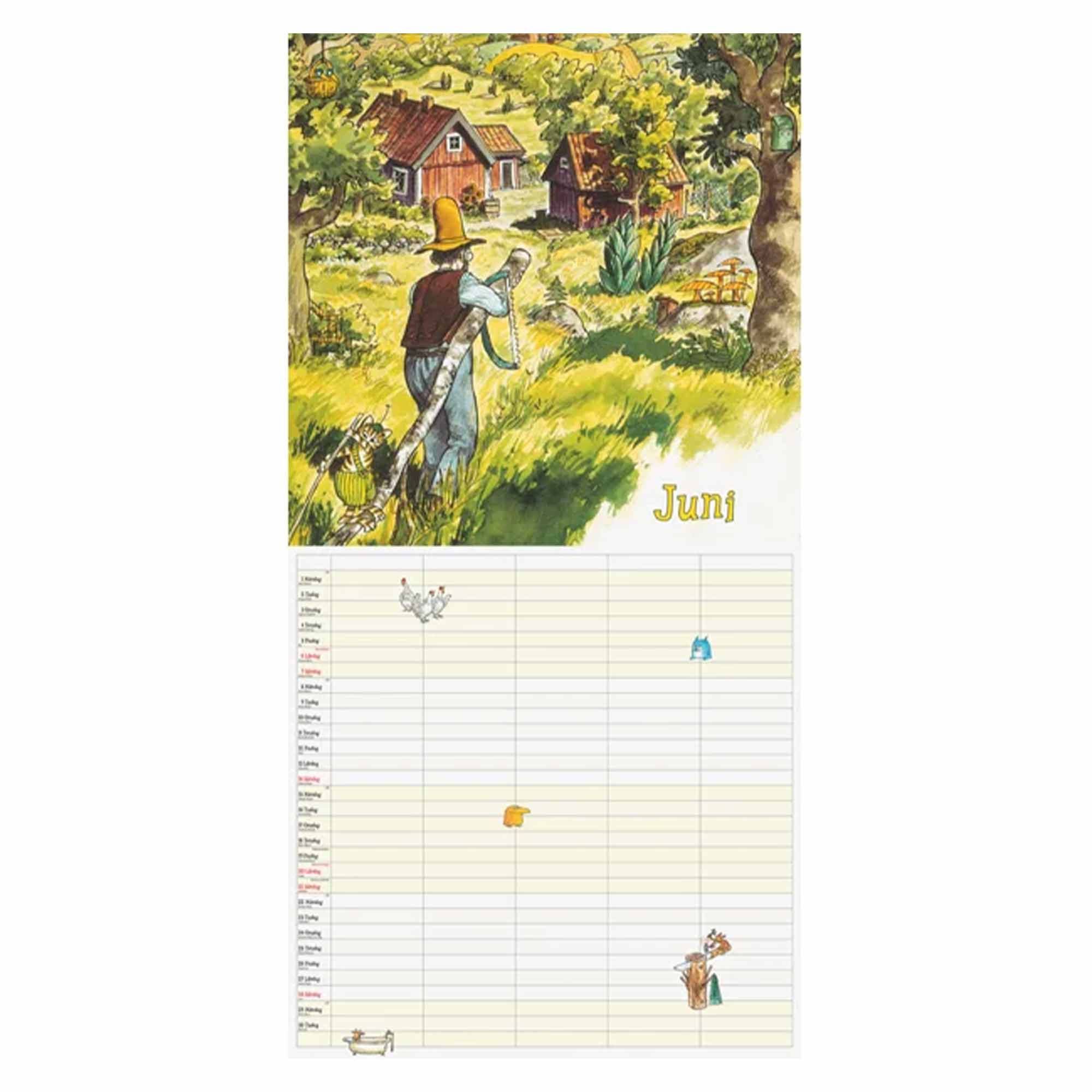 Familjekalender Pettson och Findus 2027