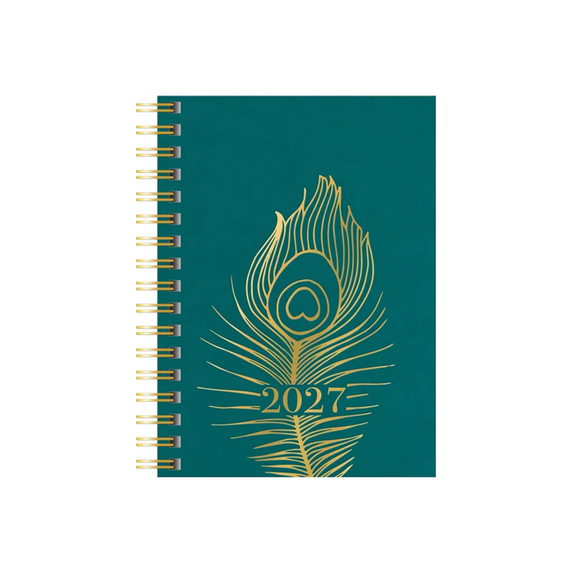 Veckokalender A6 Trend Peacock 2027 konstskinn
